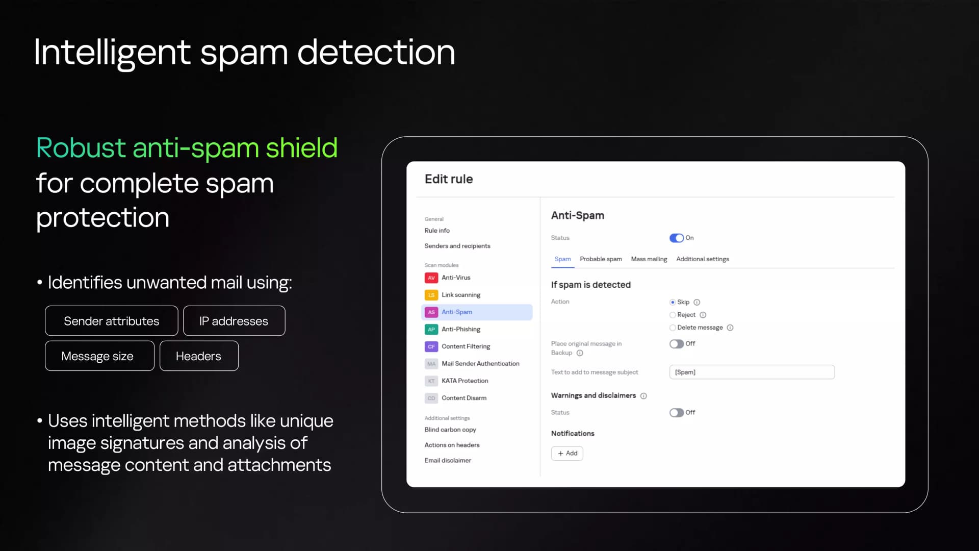 Intelligent spam detection
